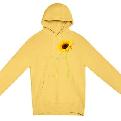 Best Cat Mom Ever Sunflower Mothers Day Funny Gift For Cat Lover Gift Premium Pullover Hoodie