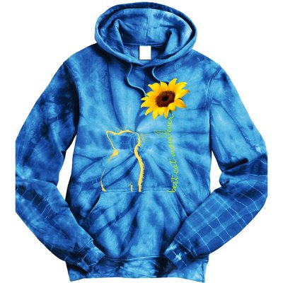 Best Cat Mom Ever Sunflower Mothers Day Funny Gift For Cat Lover Gift Tie Dye Hoodie