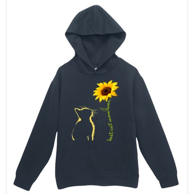 Best Cat Mom Ever Sunflower Mothers Day Funny Gift For Cat Lover Gift Urban Pullover Hoodie