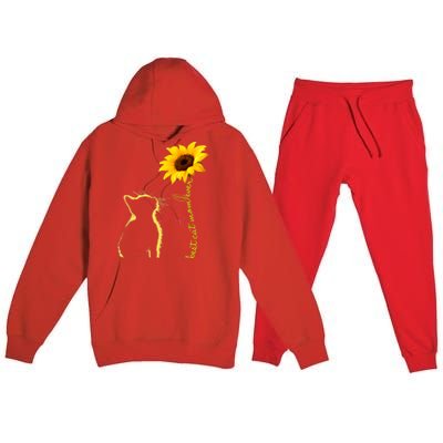 Best Cat Mom Ever Sunflower Mothers Day Funny Gift For Cat Lover Gift Premium Hooded Sweatsuit Set