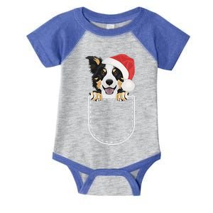 Border Collie Merry Christmas Infant Baby Jersey Bodysuit