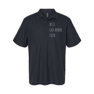 Best Cat Mom Ever Funny Gift Softstyle Adult Sport Polo