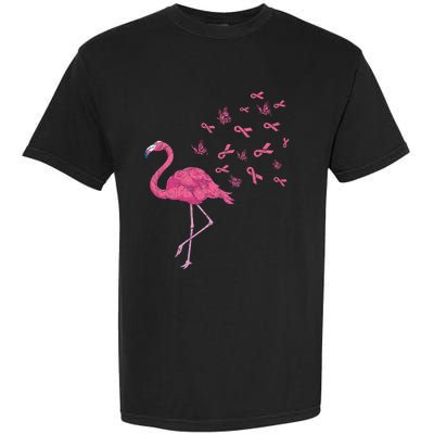 Breast Cancer Month Flamingo Pink Ribbon Breast Cancer Awareness Garment-Dyed Heavyweight T-Shirt