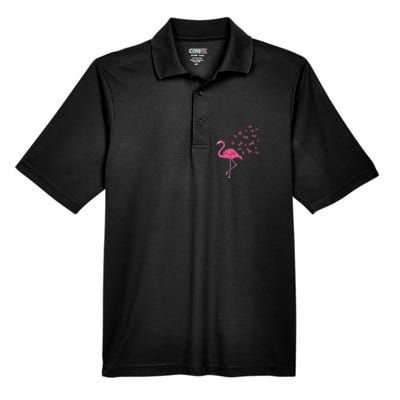 Breast Cancer Month Flamingo Pink Ribbon Breast Cancer Awareness Men's Origin Performance Pique Polo