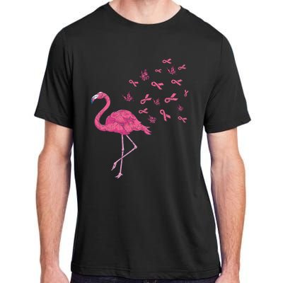 Breast Cancer Month Flamingo Pink Ribbon Breast Cancer Awareness Adult ChromaSoft Performance T-Shirt