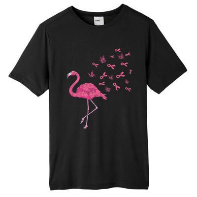 Breast Cancer Month Flamingo Pink Ribbon Breast Cancer Awareness Tall Fusion ChromaSoft Performance T-Shirt