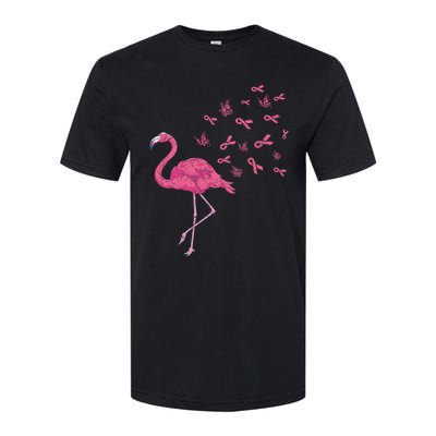 Breast Cancer Month Flamingo Pink Ribbon Breast Cancer Awareness Softstyle CVC T-Shirt