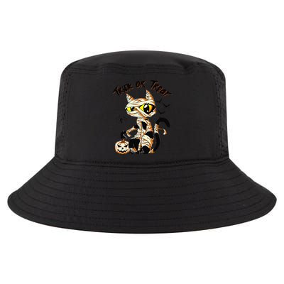 Black Cat Mummy Halloween Costume Trick Or Treat Cool Comfort Performance Bucket Hat