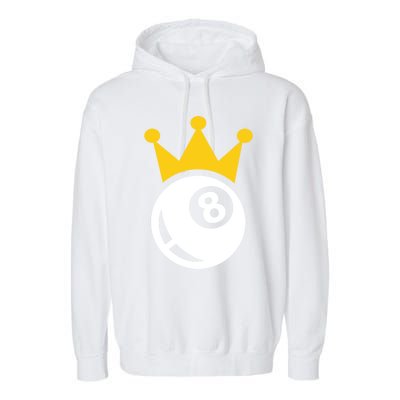 Billiards Crown Meaningful Gift Garment-Dyed Fleece Hoodie