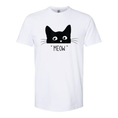 Black Cat Meow Cat Meow Kitty Funny Cats Kitty Softstyle CVC T-Shirt