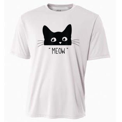 Black Cat Meow Cat Meow Kitty Funny Cats Kitty Cooling Performance Crew T-Shirt