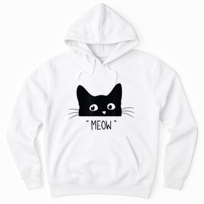 Black Cat Meow Cat Meow Kitty Funny Cats Kitty Hoodie