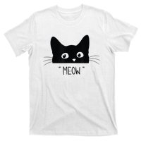 Black Cat Meow Cat Meow Kitty Funny Cats Kitty T-Shirt