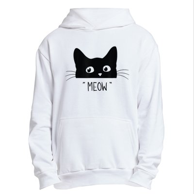 Black Cat Meow Cat Meow Kitty Funny Cats Kitty Urban Pullover Hoodie