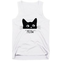 Black Cat Meow Cat Meow Kitty Funny Cats Kitty Tank Top