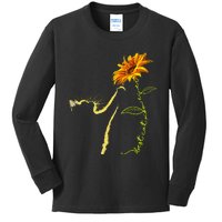 Best Cat Mom Ever Sunflower Mother's Day Gifts for Cat Lover Kids Long Sleeve Shirt