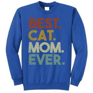 Best Cat Mom Ever Retro Crazy Cat Lady Gift Sweatshirt