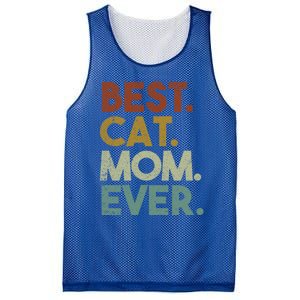 Best Cat Mom Ever Retro Crazy Cat Lady Gift Mesh Reversible Basketball Jersey Tank