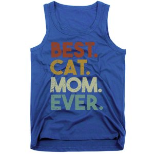 Best Cat Mom Ever Retro Crazy Cat Lady Gift Tank Top