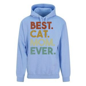 Best Cat Mom Ever Retro Crazy Cat Lady Gift Unisex Surf Hoodie