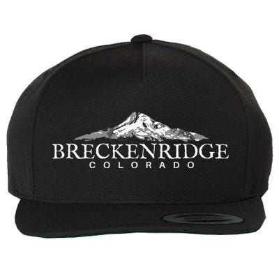 Breckenridge Colorado Mountain Town Wool Snapback Cap
