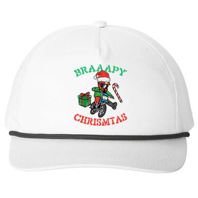 Braaapy Christmas Motocross Dirt Bike Biker Funny Snapback Five-Panel Rope Hat