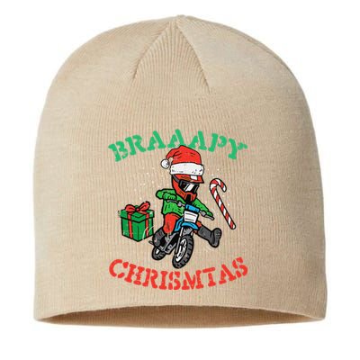 Braaapy Christmas Motocross Dirt Bike Biker Funny Sustainable Beanie