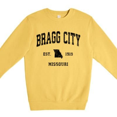 Bragg City Missouri Mo Vintage Athletic Sports Premium Crewneck Sweatshirt