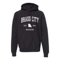 Bragg City Missouri Mo Vintage Athletic Sports Premium Hoodie