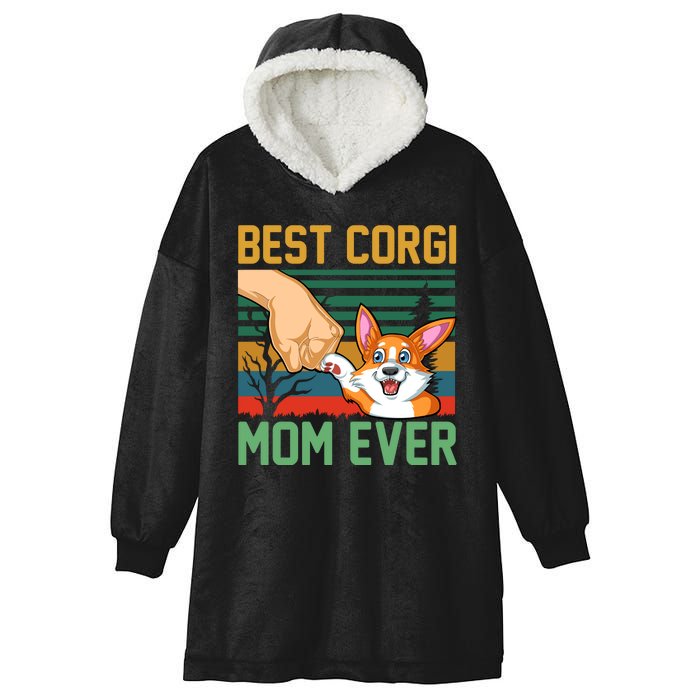 Best Corgi Mom Ever Hooded Wearable Blanket