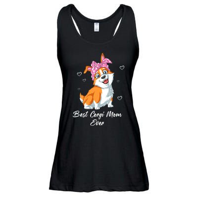 Best Corgi Mom Ever Ladies Essential Flowy Tank