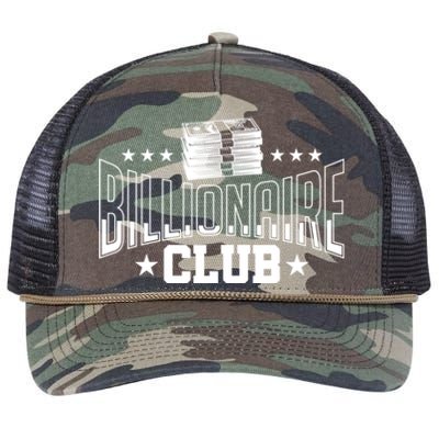 Billionaire Club Member Motif| Motivational Billionaire Retro Rope Trucker Hat Cap