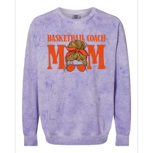 Basketball Coach Mom Cool Gift Hoops Assistant Basketball Coach Gift Colorblast Crewneck Sweatshirt