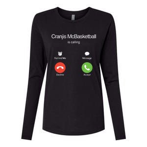 Bornakang Cranjis Mcbasketball Is Calling Hooded Womens Cotton Relaxed Long Sleeve T-Shirt