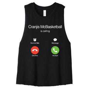 Bornakang Cranjis Mcbasketball Is Calling Hooded Women's Racerback Cropped Tank