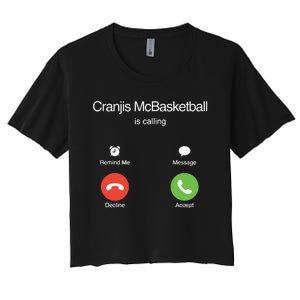 Bornakang Cranjis Mcbasketball Is Calling Hooded Women's Crop Top Tee