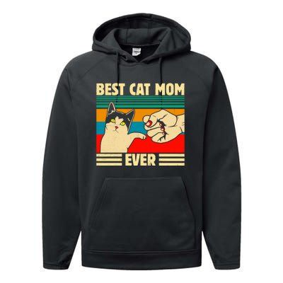 Best Cat Mom Ever Mother's Day Performance Fleece Hoodie