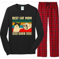 Best Cat Mom Ever Mother's Day Long Sleeve Pajama Set