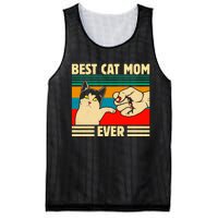 Best Cat Mom Ever Mother's Day Mesh Reversible Basketball Jersey Tank