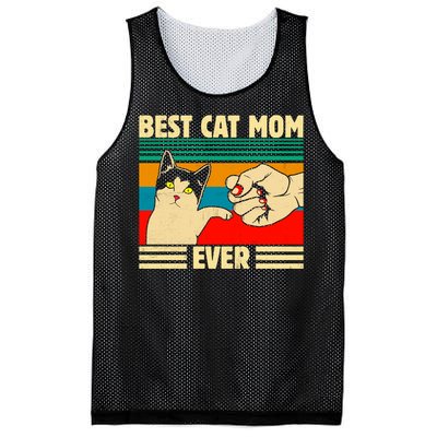 Best Cat Mom Ever Mother's Day Mesh Reversible Basketball Jersey Tank