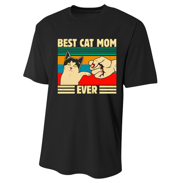 Best Cat Mom Ever Mother's Day Performance Sprint T-Shirt