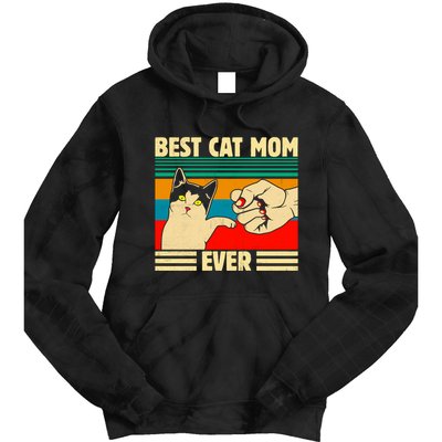 Best Cat Mom Ever Mother's Day Tie Dye Hoodie