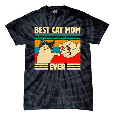 Best Cat Mom Ever Mother's Day Tie-Dye T-Shirt