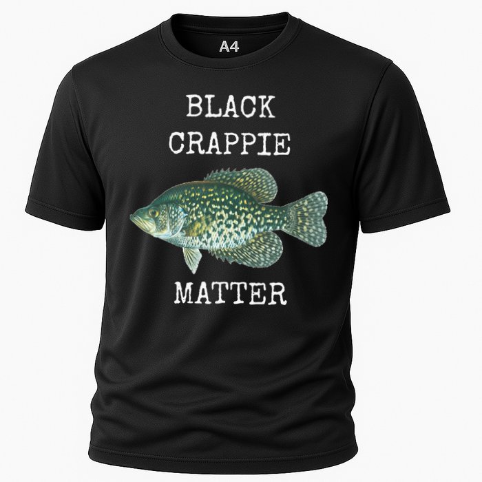 Black Crappie Matter Crappie Fishing Cooling Performance Crew T-Shirt
