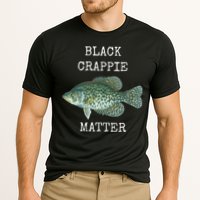 Black Crappie Matter Crappie Fishing Cooling Performance Crew T-Shirt