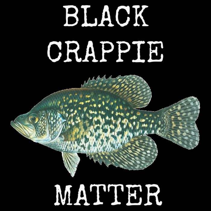 Black Crappie Matter Crappie Fishing Cooling Performance Crew T-Shirt