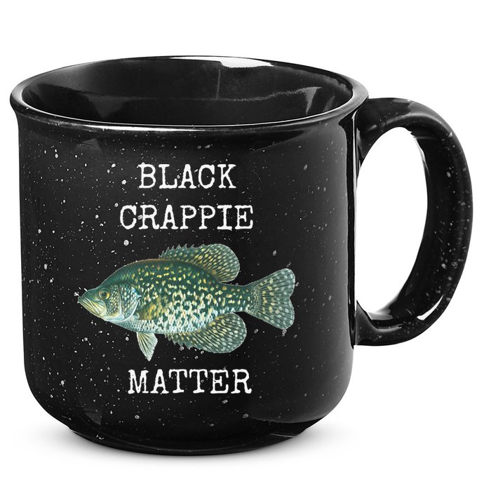 Black Crappie Matter Crappie Fishing 15oz Campfire Ceramic Mug
