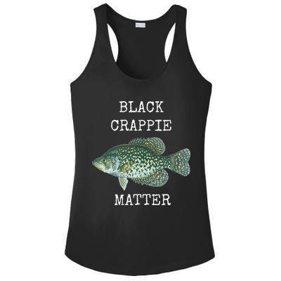Black Crappie Matter Crappie Fishing Ladies PosiCharge Competitor Racerback Tank