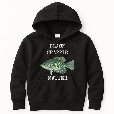 Black Crappie Matter Crappie Fishing Kids Hoodie
