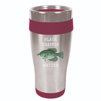 Black Crappie Matter Crappie Fishing 16oz Travel Tumbler